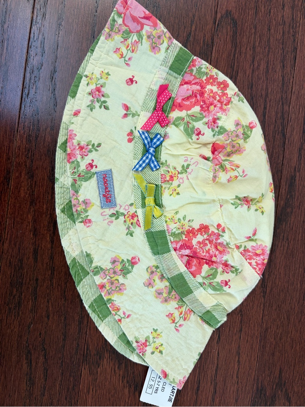 NWT Naartjie floral yellow bucket hat 5/7